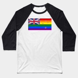 New Zealand LGBTQ Pride Flag, v2 Baseball T-Shirt